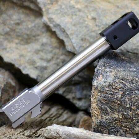 22 Match 40S&W Barrel with 9/16x32 Thread 4-Port Compensator (Fits Glock 22 Gen1-4)