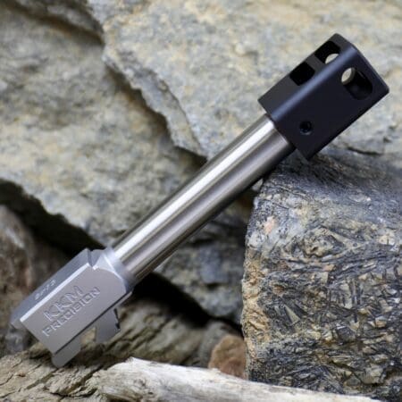 19 Match 9MM Barrel with 9/16x32 Thread 4-Port Compensator (Fits Glock G19 Gen1-4)